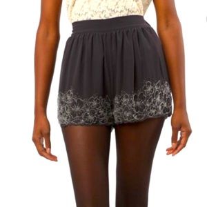 Kimchi Blue Gray Beaded Urban Outfitters Corsage Shorts